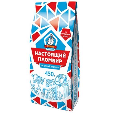 Мороженое РОСФРОСТ Настоящий Пломбир 450г