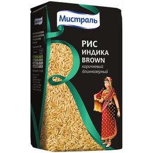 Крупа МИСТРАЛЬ Рис Индика коричневый 450г
