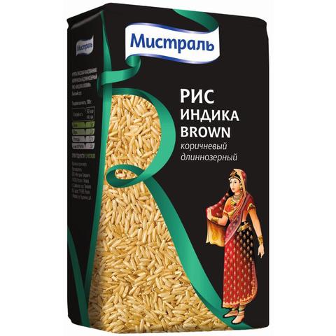 Крупа МИСТРАЛЬ Рис Индика коричневый 450г
