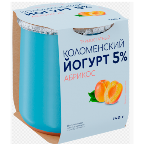 Йогурт КОЛОМЕНСКИЙ 5% 140г абрикос керамика