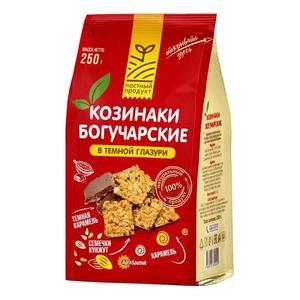 Козинаки БОГУЧАРСКИЕ 250г арахисовые в темн глазури