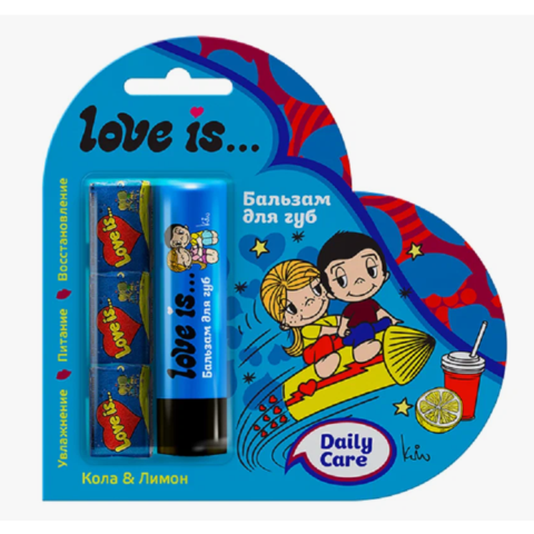 Бальзам для губ LOVE IS... 4,2г Кола-Лимон+ж/р
