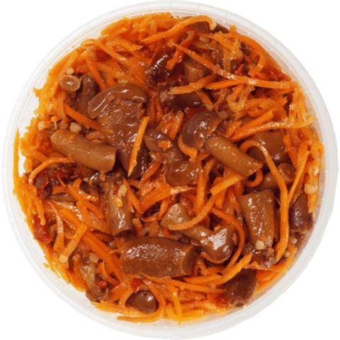 Салат морковь по-корейски с опятами