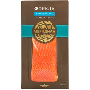 Форель МЕРИДИАН слабосоленая 200г кусок