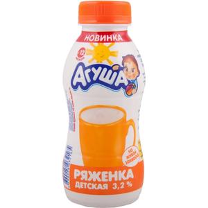 Ряженка АГУША 3,2% 180г