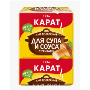 Сыр плав КАРАТ45% 90г для супа с грибами