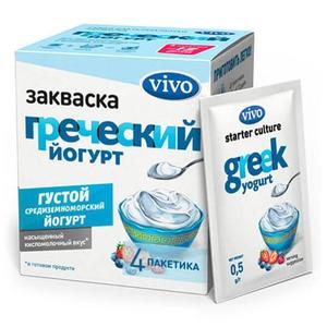 Закваска бактериальная VIVO Греческий йогурт 4шт по 0,5г 