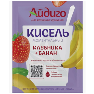 Кисель АЙДИГО клубника-банан 30г