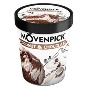 Мороженое MOVENPICK  Сливочное двухслойное 480мл Кокос-Шоколад