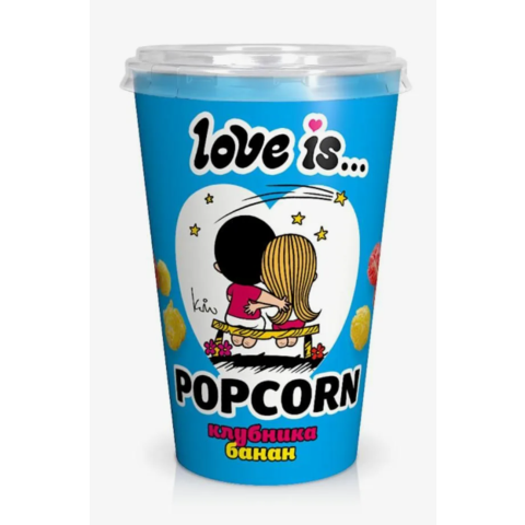 Попкорн LOVE IS... клубника-банан 120г