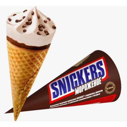 Мороженое СНИКЕРС рожок 69г