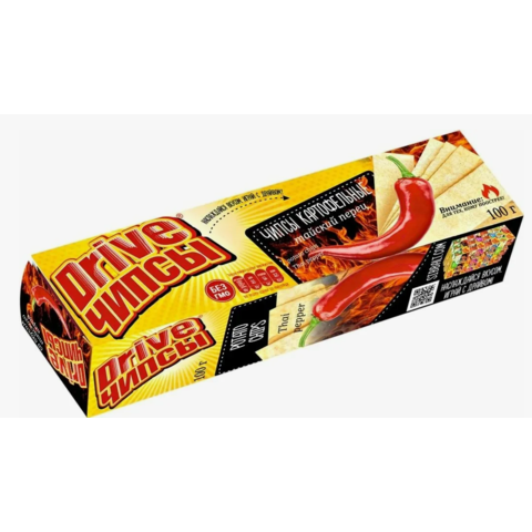 Чипсы ДРАЙВ картофельные 50г вкус тайский перец