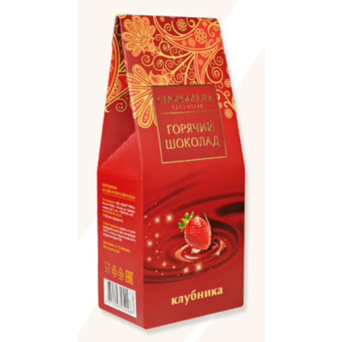 Шоколад ШОКОДЕЛИКА горячий 50г белый клубника