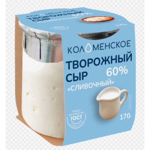 Сыр творож КОЛОМЕНСКИЙ сливочный 170г 