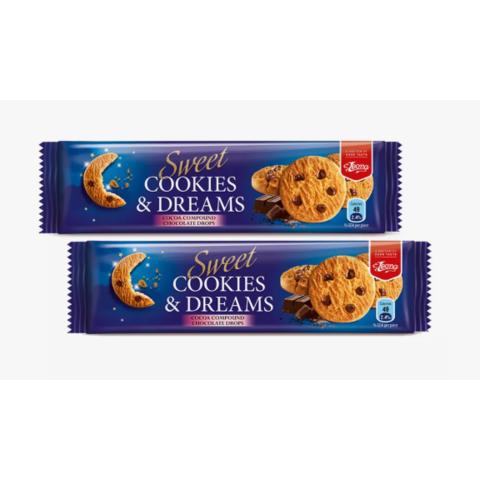Печенье LEONA COOKIES & DREAMS с шоколадной крошкой 80г