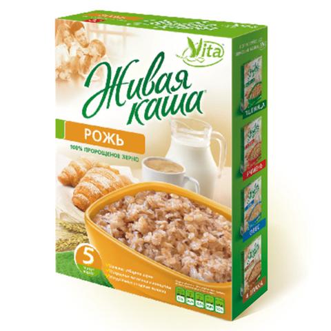 Хлопья ЖИВАЯ КАША Цельнозерновые с проростками 300г Рожь