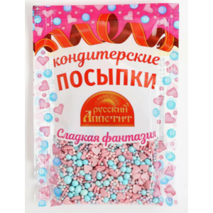Посыпка кондитерская РУССКИЙ АППЕТИТ 30г Сладкая фантазия