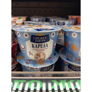 Йогурт СВЕЖЕЕ ЗАВТРА Карелла 7% Сливочный 180г тирамису