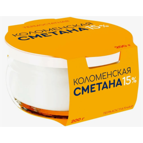 Сметана КОЛОМЕНСКАЯ 15% 200г