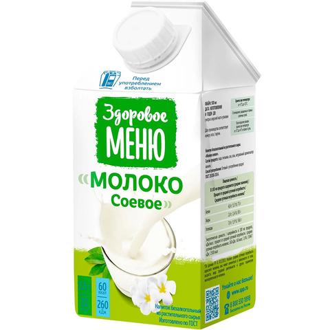 Молоко ЗДОРОВОЕ МЕНЮ Соевое 0,5л 
