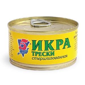 Конс Икра трески 5МОРЕЙ 125г ж/б