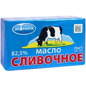 Масло слив ЭКОМИЛК Традиционное сливочное 82,5% 160г