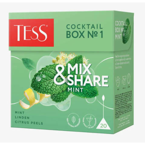 Напиток чайный ТЕСС Коктейль бокс №1 20*1,5г Мята