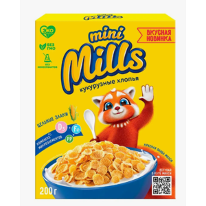 Завтрак МИНИ МИЛЛС кукурузные хлопья с медом 200г