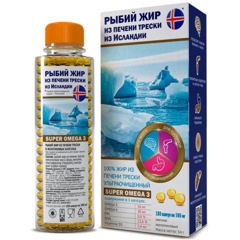 Рыбий жир КОМПАС ЗДОРОВЬЯ в капсулах 54г