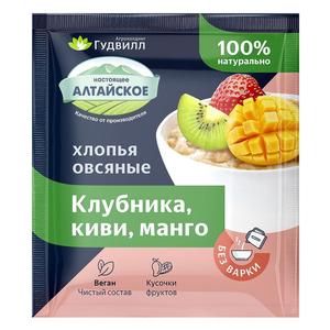 Хлопья ГУДВИЛЛ Овсяные 40г клубника-киви-манго без варки