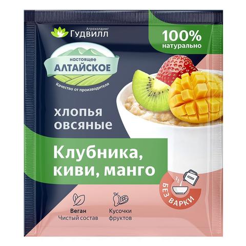Хлопья ГУДВИЛЛ Овсяные 40г клубника-киви-манго без варки