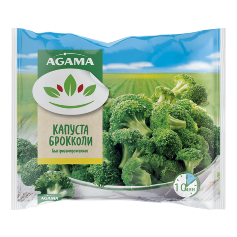 Овощи зам АГАМА брокколи с/м 400г