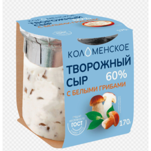 Сыр творож КОЛОМЕНСКИЙ С белыми грибами 170г 