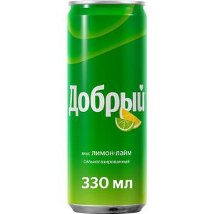 Напиток газ ДОБРЫЙ Кола  ледяной лимон 0,33л ж/б