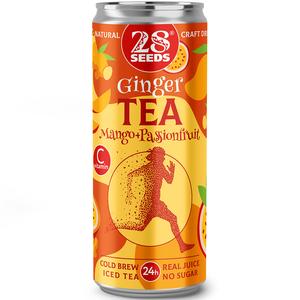 Напиток чайный имбирный 28seeds 330мл ж/б  манго-маракуйя
