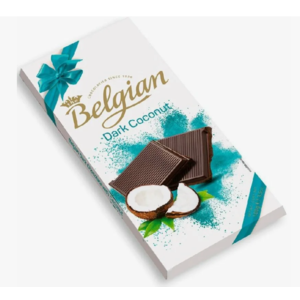 Шоколад THE BELGIAN темный с кокосовой стружкой 100г