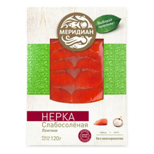 Нерка МЕРИДИАН ломтики с/с 120г