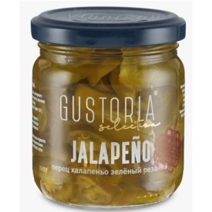 Перчик ГУСТОРИЯ Халапеньо зеленый 190г с/б