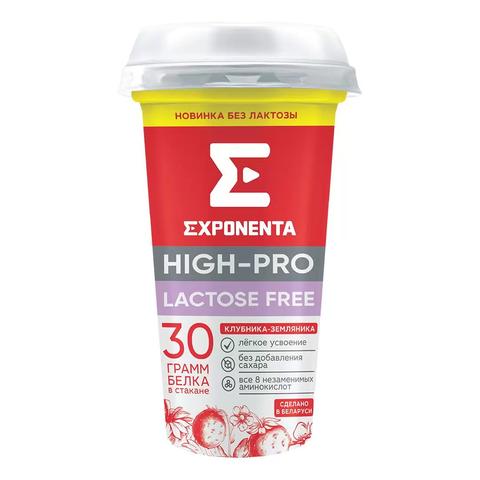 Напиток кислом EXPONENTA HIGH-PRO 250г клубника-земляника безлакт