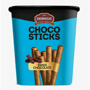 Вафельные трубочки DERMISIS с начинкой из швейцарского шоколада 310г