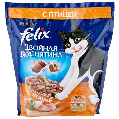 Корм ФЕЛИКС Двойная вкуснятина 600г с птицей