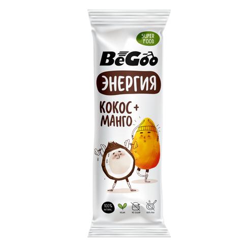 Батончик BEGOO орехово-фруктовый 40гр кокос-манго