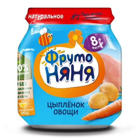 Пюре ФРУТОНЯНЯ 100г Цыпленок-овощи