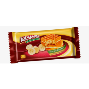 Вафли АКУЛЬЧЕВ венские 2*50г банан