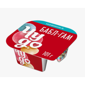 Йогурт Чудо бабл гам шарики-злаки в бел шок глаз 4% 101г