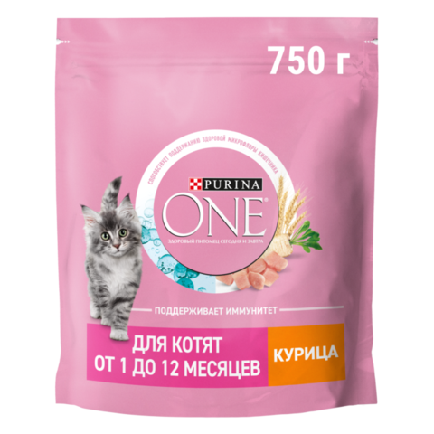 Корм ПУРИНА ONE для котят 750г Курица