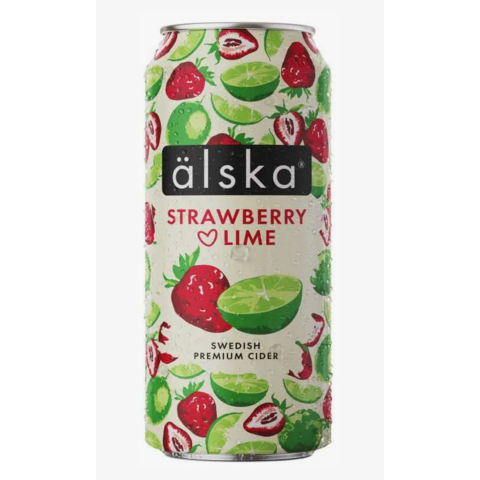 Сидр АЛЬСКА клубника-лайм 0,44 л 4,0 % ж/б