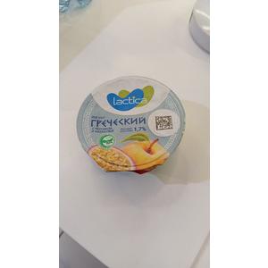 Йогурт ЛАКТИКА Греческий 1,7% 130г персик-маракуйя