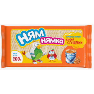 Вафли вес НЯМ-НЯМКА вар сгущенка 1кг Сладонеж