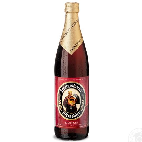 Пиво ФРАНЦИСКАНЕР Хефе Вайсбир Дункель темн н/ф 5% 0,5л с/б